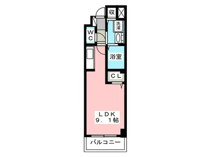 ブリッサ-C(ワンルーム/1階)の間取り写真