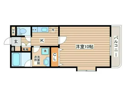 ドミトーレ6-4(1K/3階)の間取り写真