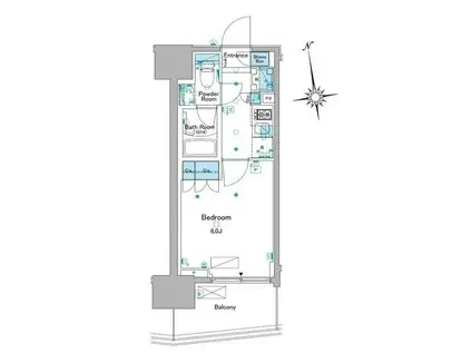 ルフォンプログレ品川大井(1K/9階)の間取り写真