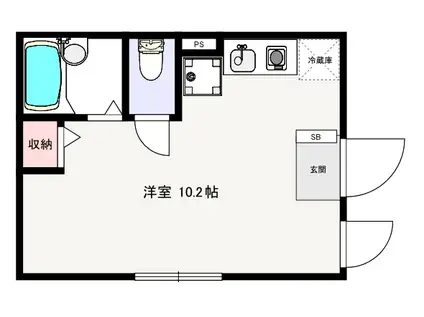 ロゼ錦糸町III(ワンルーム/3階)の間取り写真