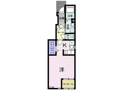 メゾン エスポワール(ワンルーム/1階)の間取り写真