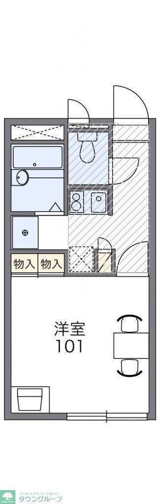 レオパレスネオ(1K/3階)の間取り写真