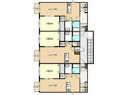 ローズアイランドIII(1LDK/1階)の間取り写真
