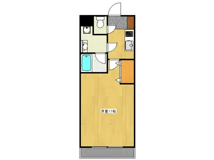 メルベーユ町田(1K/2階)の間取り写真