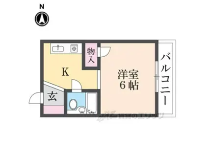 OTYマンション(1K/3階)の間取り写真