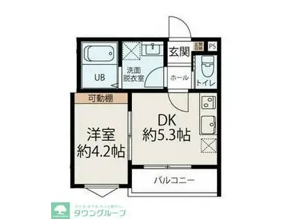 CONNECT PARK 東本町(ワンルーム/2階)の間取り写真