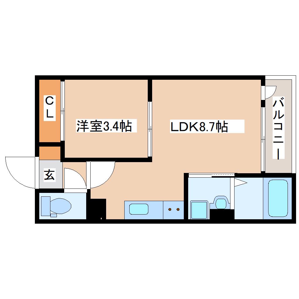 FORER平成(1LDK/1階)の間取り写真