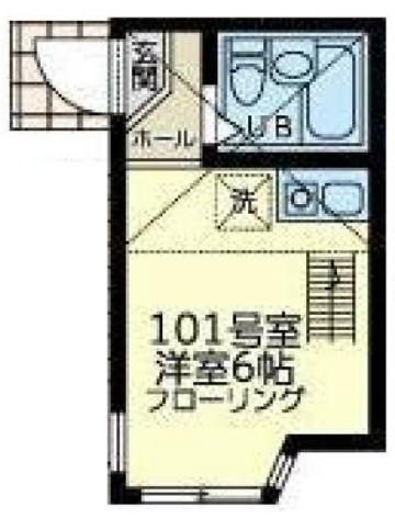 ユナイト南太田ジヴェルニー(ワンルーム/1階)の間取り写真