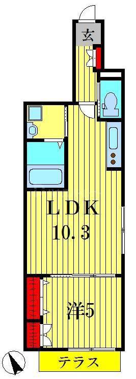 FIG TREE(1LDK/1階)の間取り写真