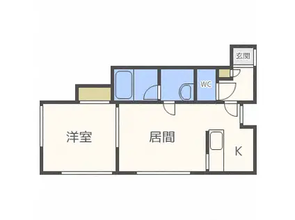 リヴァーレ(1LDK/2階)の間取り写真