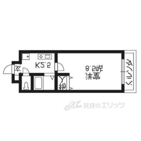 メゾンクレール(1K/1階)の間取り写真