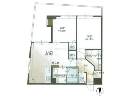 マンション澤田NO1(2LDK/2階)の間取り写真