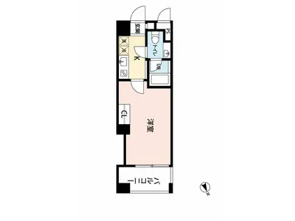 フォレストコート(1K/5階)の間取り写真