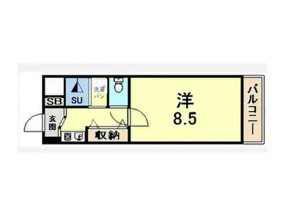 クラッセ岡本(1K/2階)の間取り写真