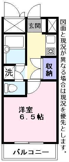 バローゼ(1K/1階)の間取り写真
