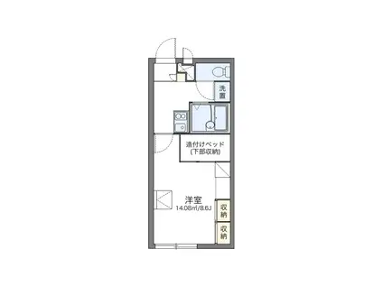 レオパレスカサブランカIII(1K/1階)の間取り写真