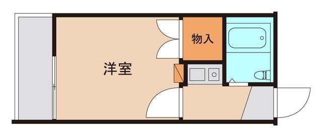コーポスリーエフ(1K/2階)の間取り写真