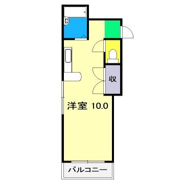 リヴィエラ梅の辻(ワンルーム/3階)の間取り写真