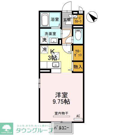 エーデルハイム(ワンルーム/1階)の間取り写真