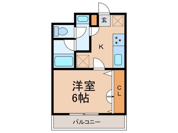 パレドール玉川(1K/3階)の間取り写真