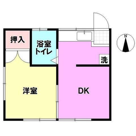メゾン・ラメール(1DK/2階)の間取り写真
