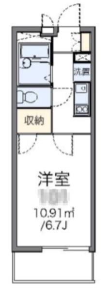 レオパレス堤方II(1K/2階)の間取り写真