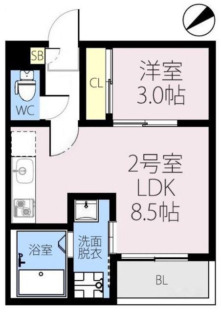 REGALEST FELIZ(1LDK/1階)の間取り写真