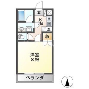 ソシア29(1K/2階)の間取り写真