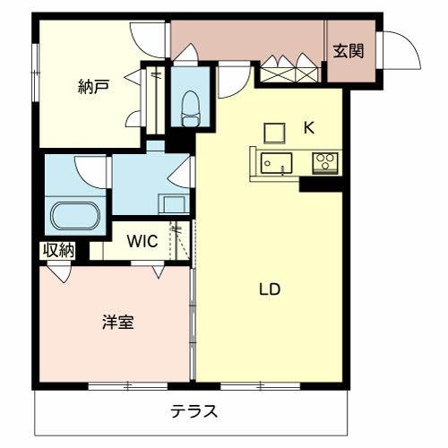 シャーメゾンポラリスA(2LDK/1階)の間取り写真