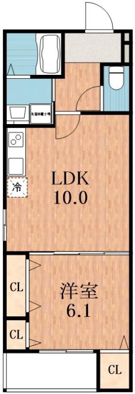 フジパレス エン III号館(1LDK/2階)の間取り写真