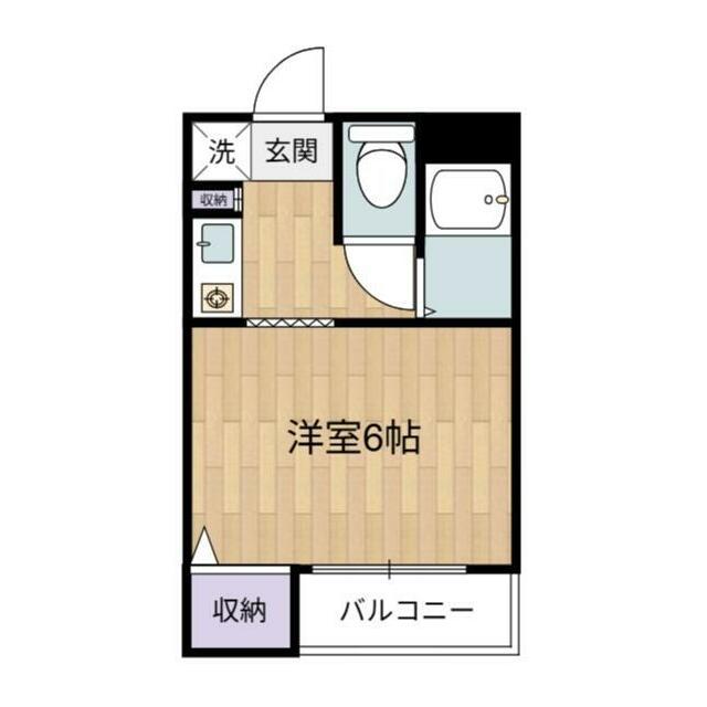 グレースYK(1K/2階)の間取り写真