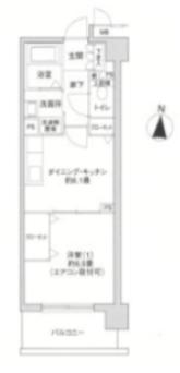 エヴァーグリーン新羽(1DK/2階)の間取り写真
