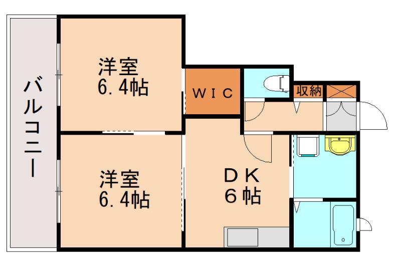 美穂の里4(2DK/1階)の間取り写真