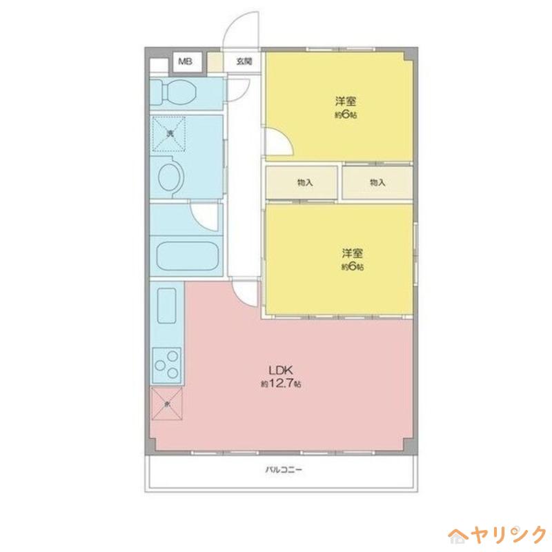 セピアハイツ(2LDK/3階)の間取り写真