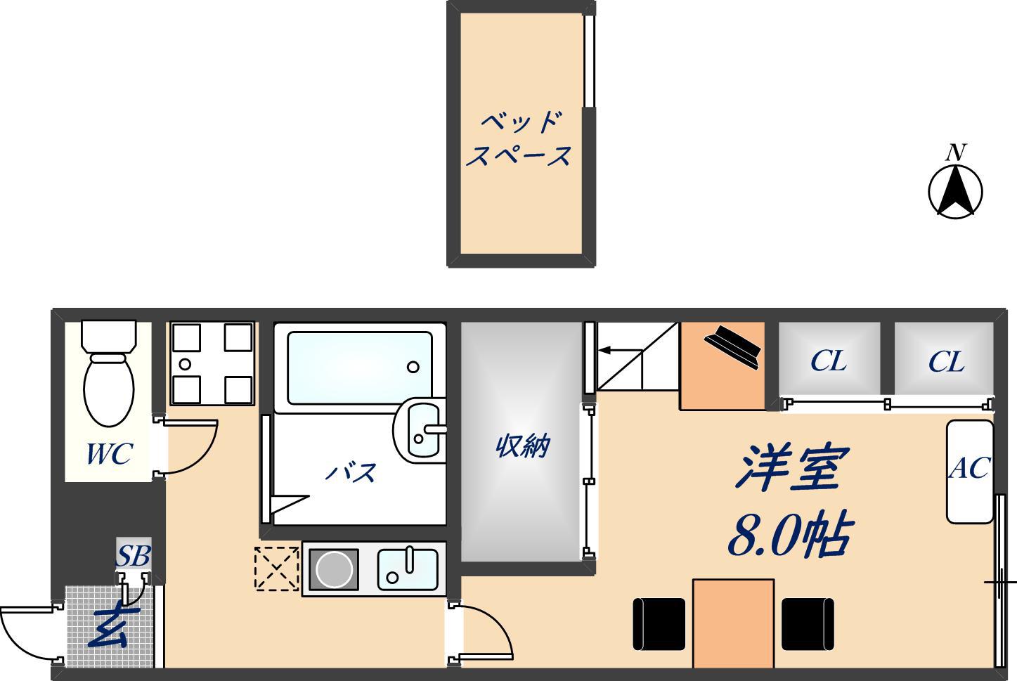 コンフォート荒本(1K/1階)の間取り写真