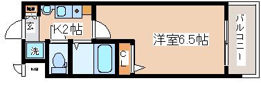 エステムコート三宮山手IIソアーレ(1K/15階)の間取り写真