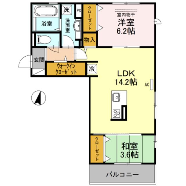 リエスト II(2LDK/2階)の間取り写真