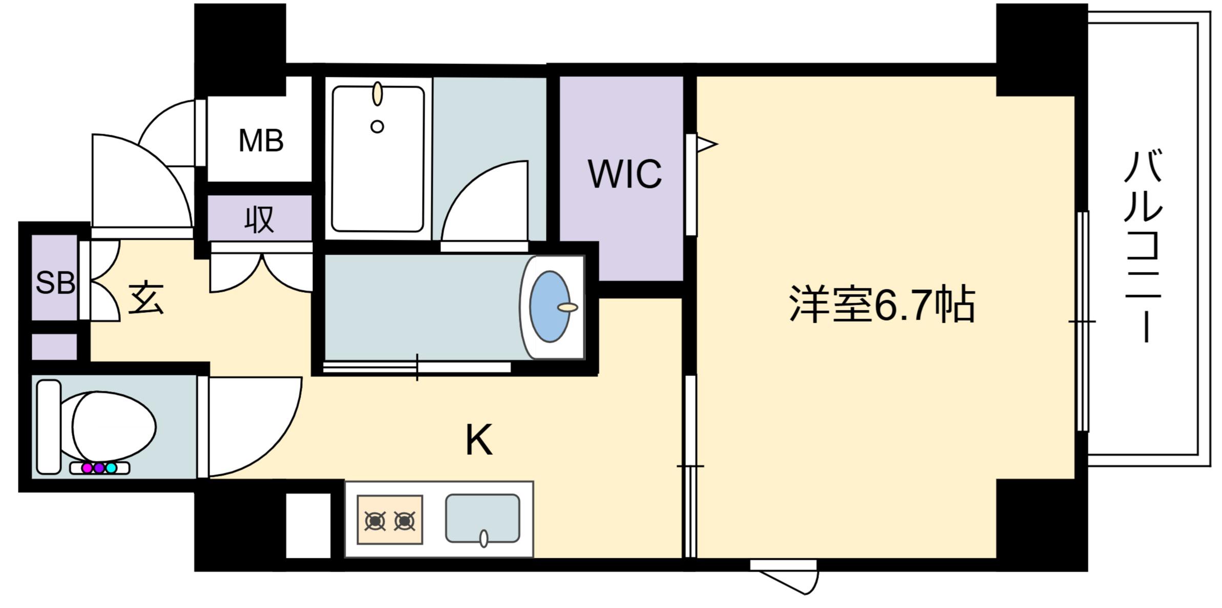 YAMATE435(1K/3階)の間取り写真