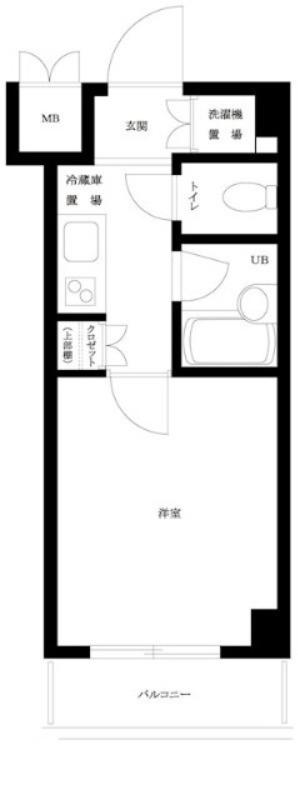 ルーブル千鳥町(1K/4階)の間取り写真