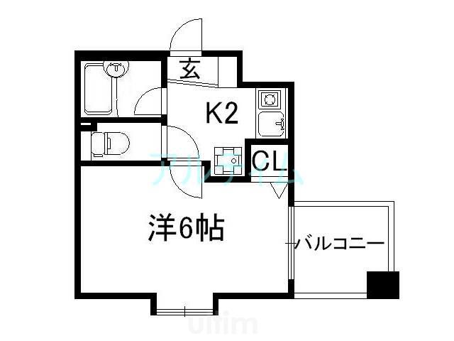 ベラジオ四条堀川(1K/6階)の間取り写真