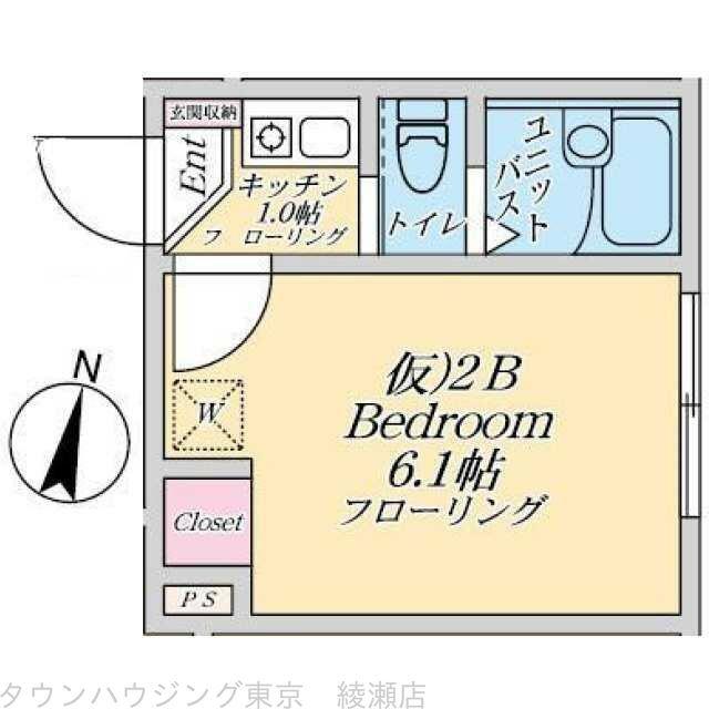 リッシェル北千住(1K/3階)の間取り写真