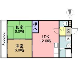 パストラル知多(2LDK/3階)の間取り写真