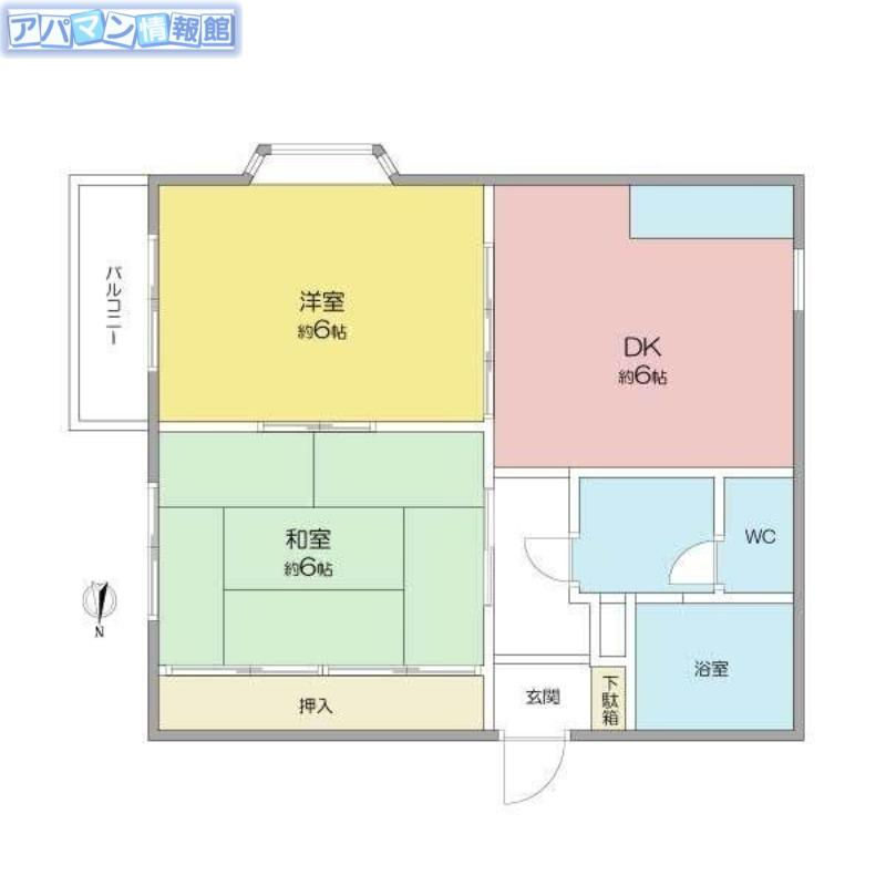 LACIELOI(2DK/2階)の間取り写真