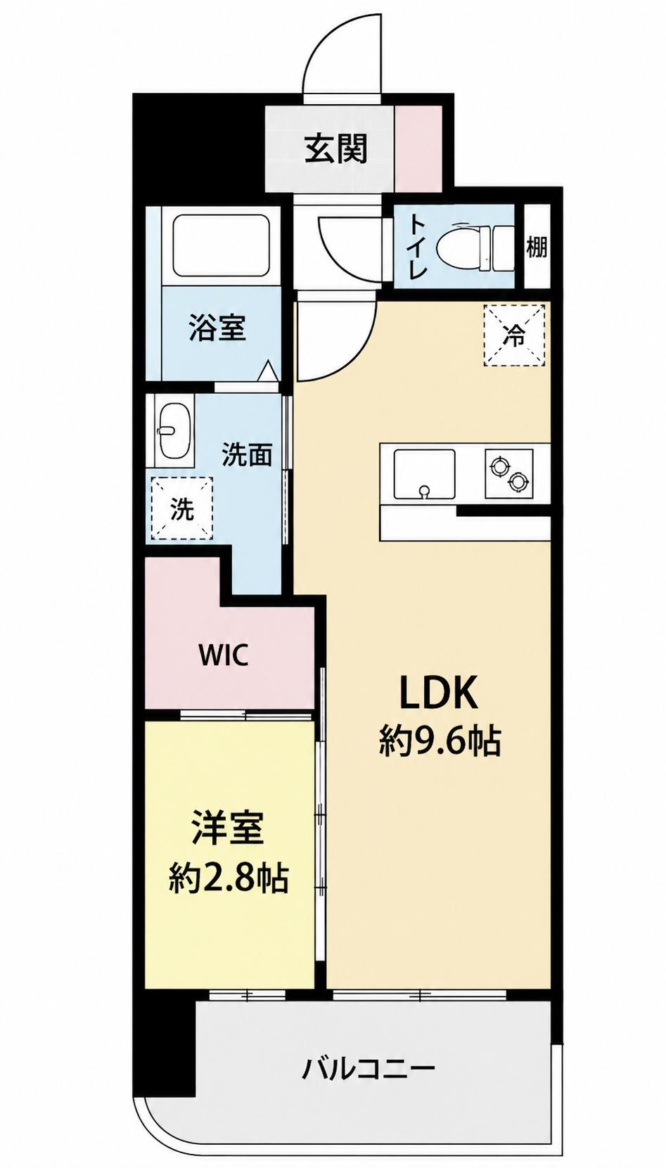 セレニテ難波グランデュット(1LDK/14階)の間取り写真