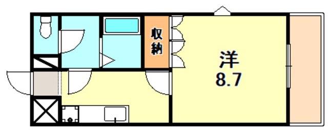ラフォーレ(1K/1階)の間取り写真