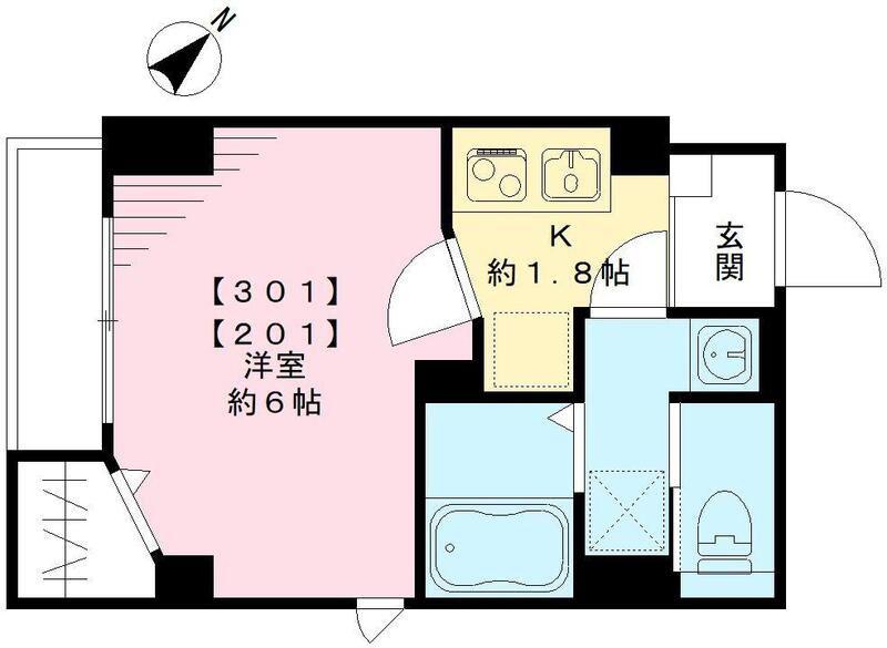 MTレジデンス早稲田(1K/2階)の間取り写真