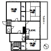 シティコート兵庫(3LDK/6階)の間取り写真