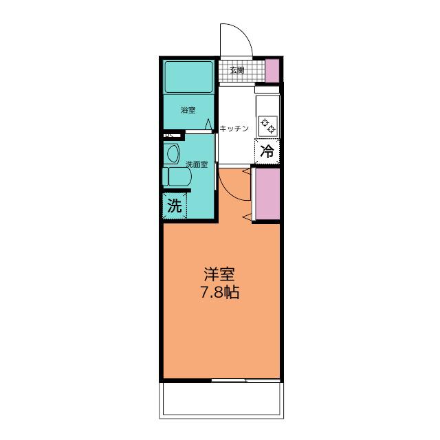 GRANDCASA - KIYOSE(1K/1階)の間取り写真