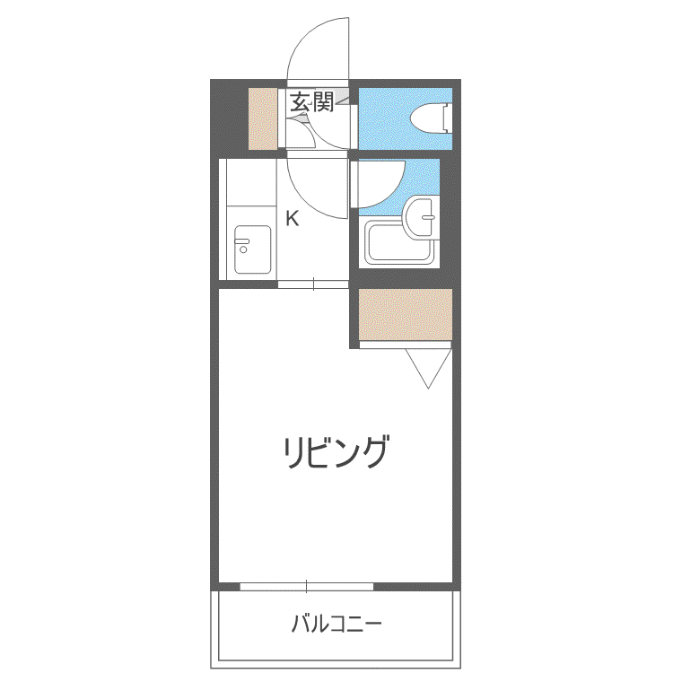 ビッグモウト円山(1K/3階)の間取り写真