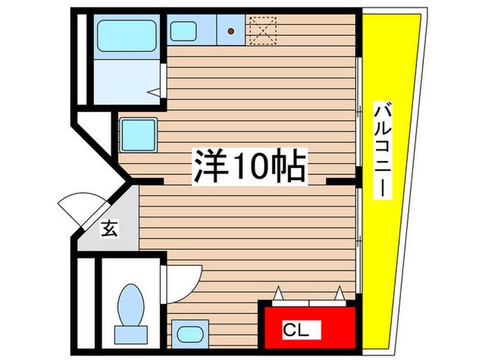 八事ベルハウス(ワンルーム/4階)の間取り写真